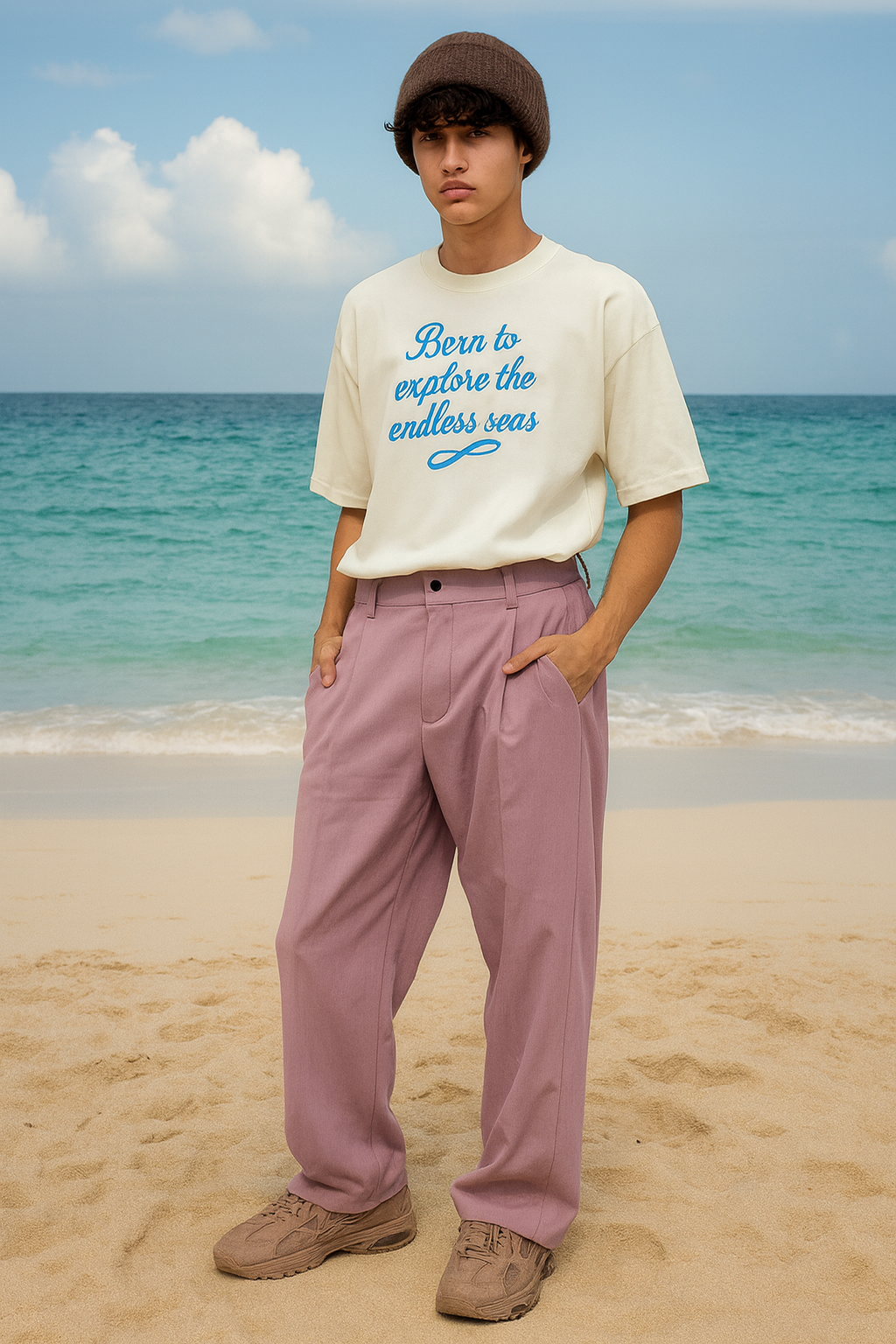 Born to Explore the Endless Seas Oversized T-Shirt