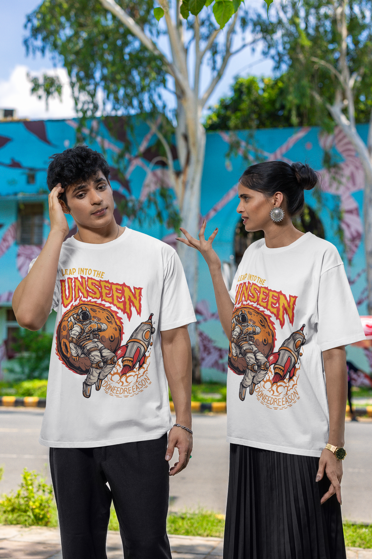 Leap into the Unseen Streetwear Graphic Tee.