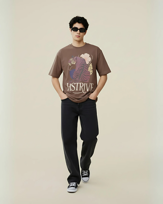 The Human Strive "Tiger Bloom" Oversized T-Shirt