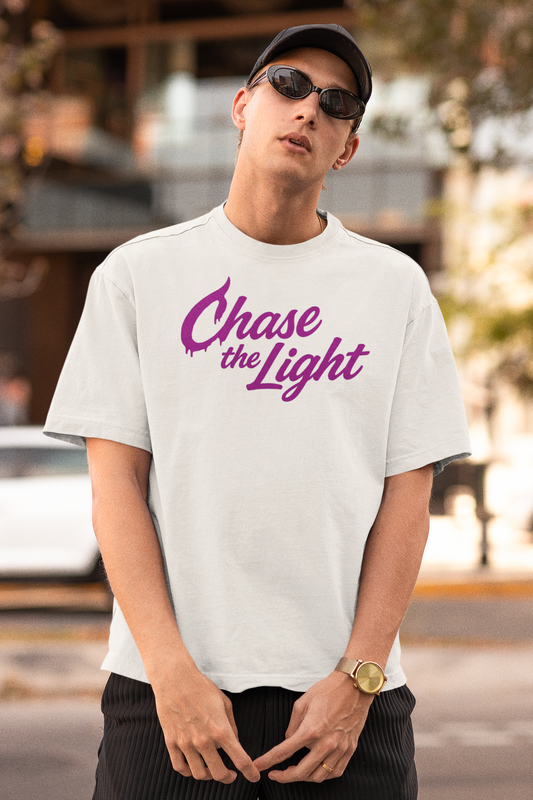 'Chase the Light' Graphic Oversized T-Shirt