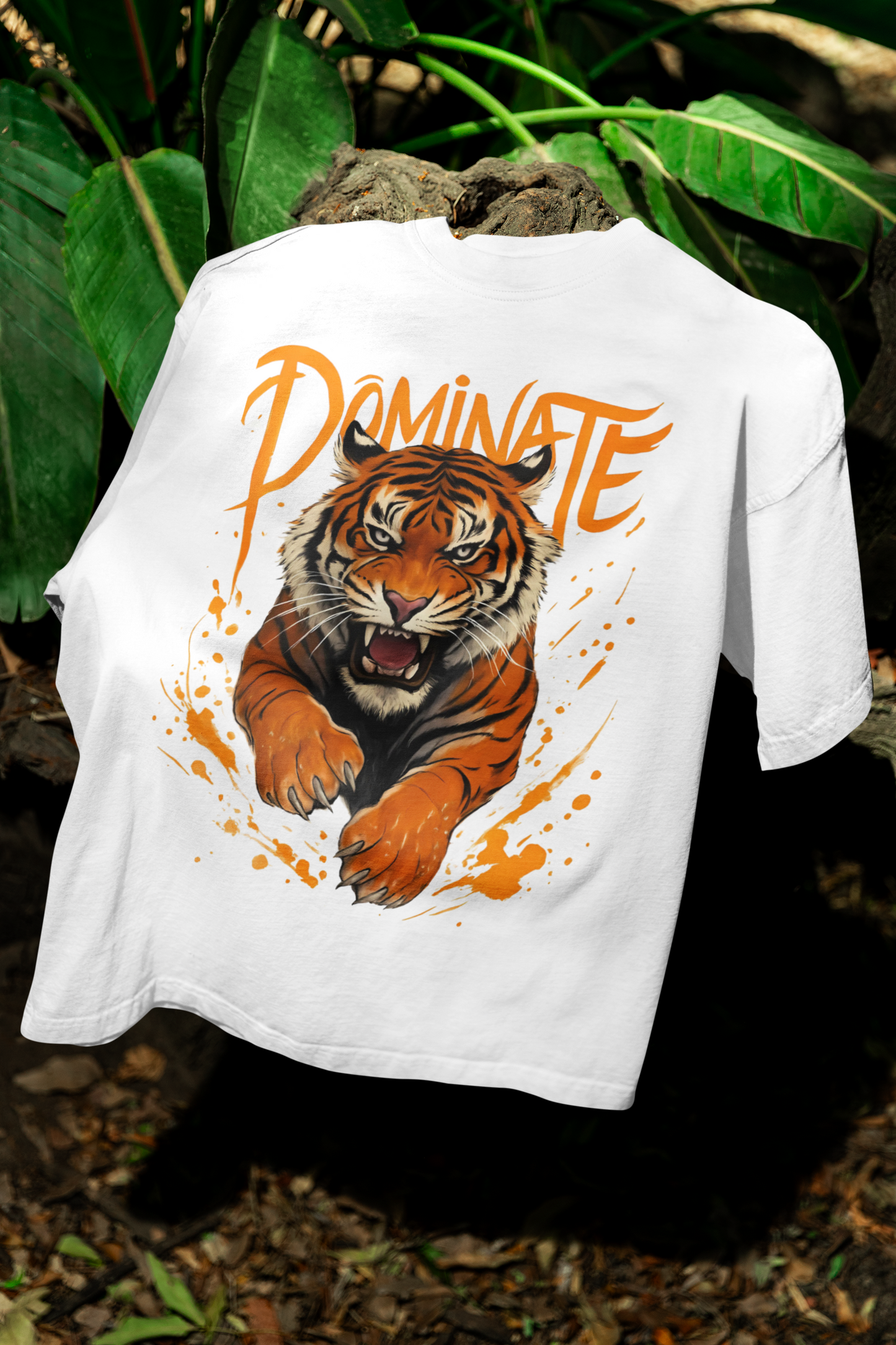 Dominate Tiger Graphic Oversized T-Shirt