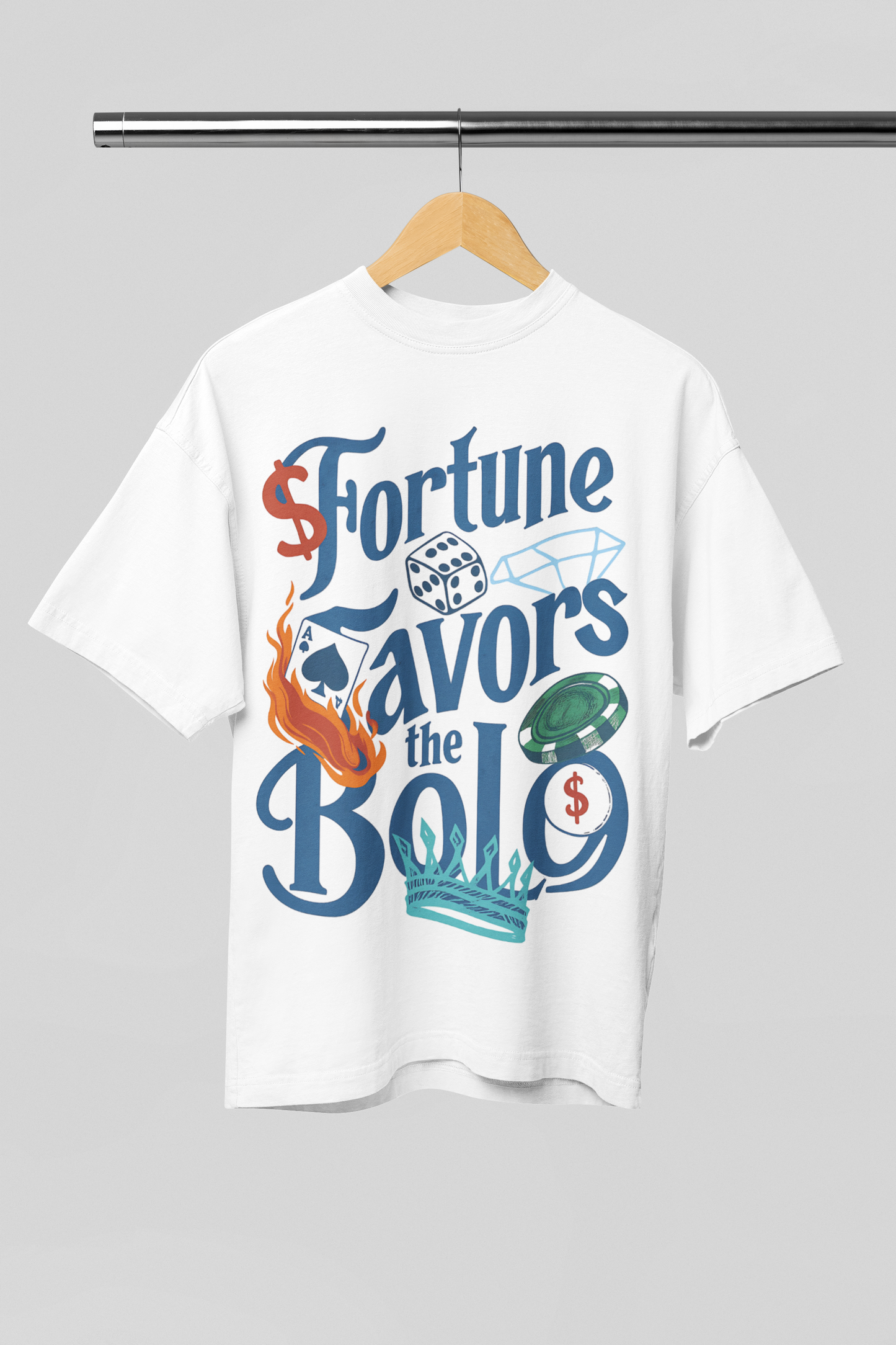 Fortune Favors the Bold Oversized Graphic T-Shir