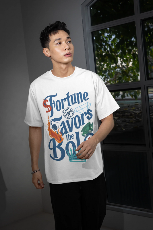 Fortune Favors the Bold Oversized Graphic T-Shir