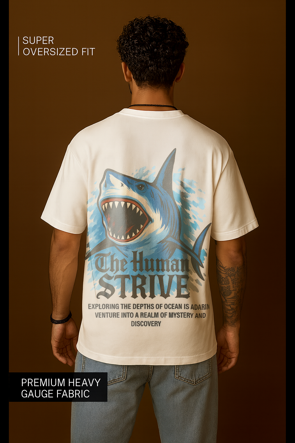 The Human Strive Shark Oversized T-Shirt