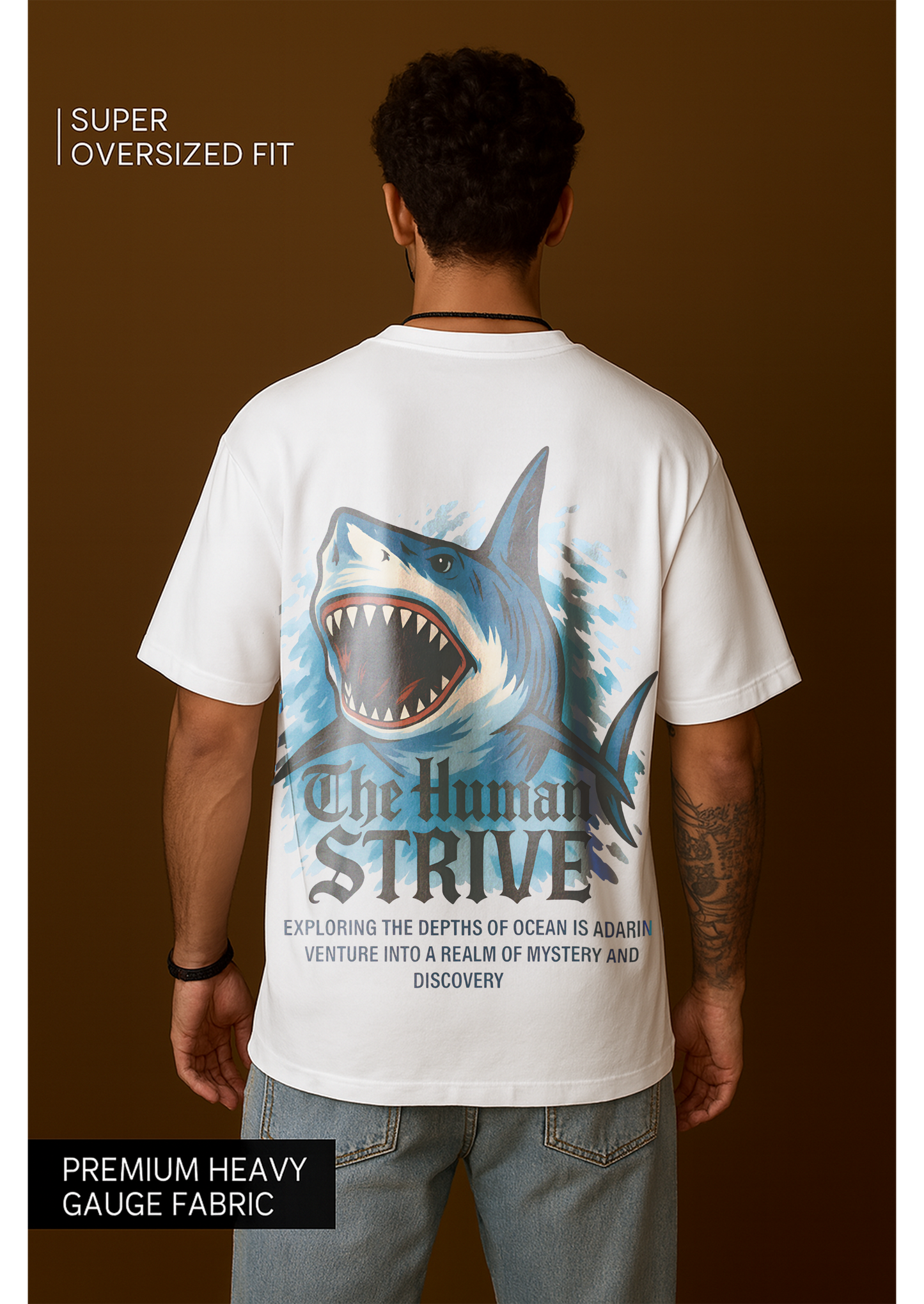 The Human Strive Shark Oversized T-Shirt