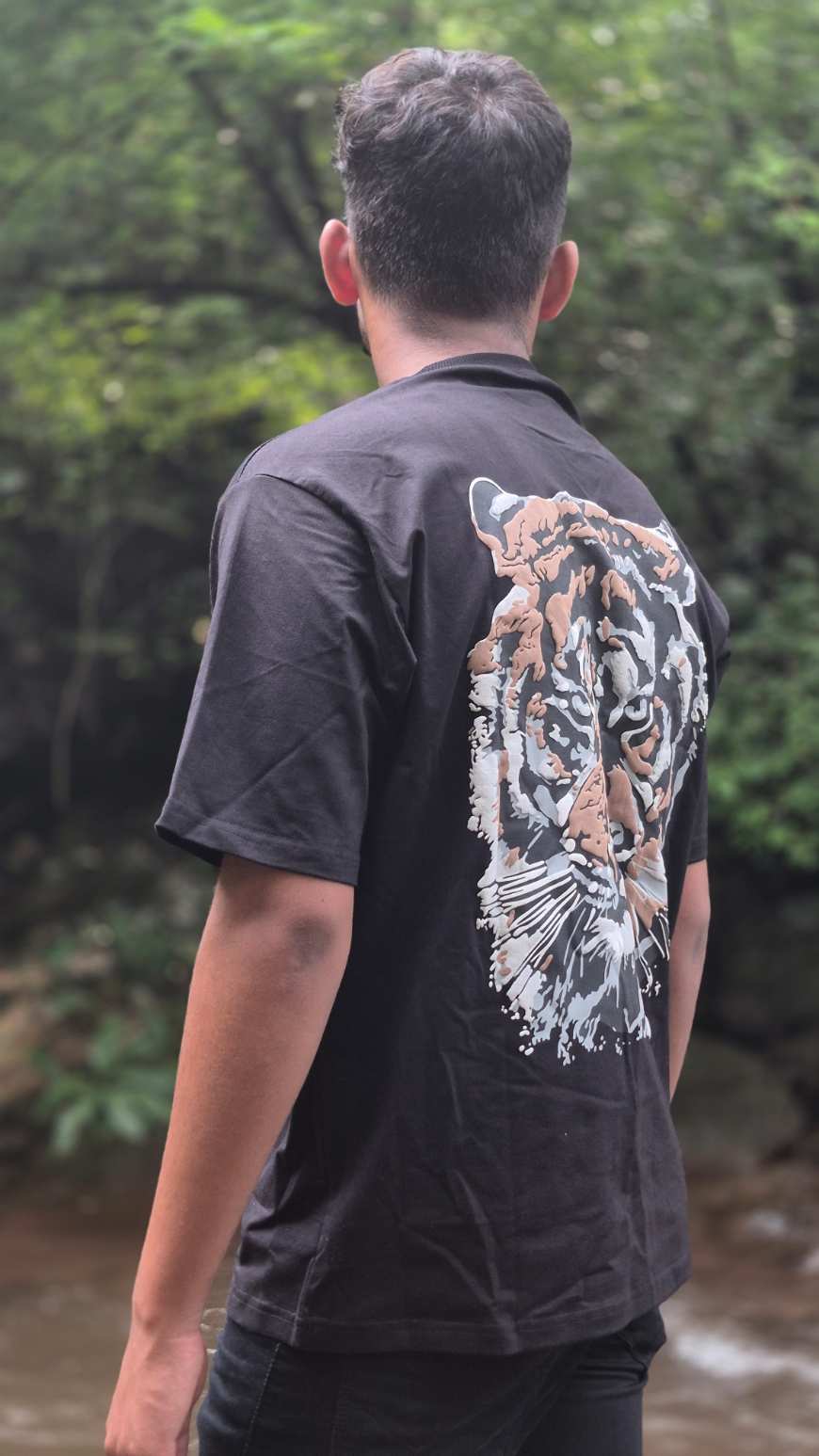 The Human Strive Black Tiger Graphic T-Shirt | Regular Fit Streetwear Essential