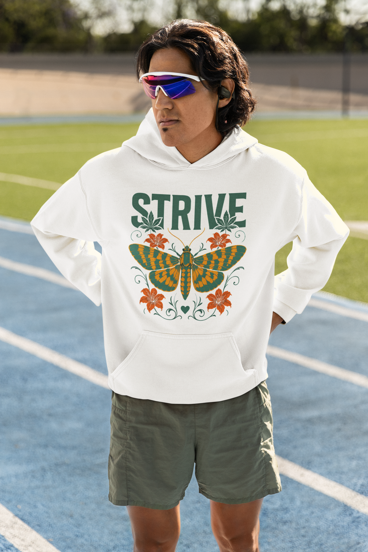 STRIVE Butterfly Moth Graphic Oversized Hoodie