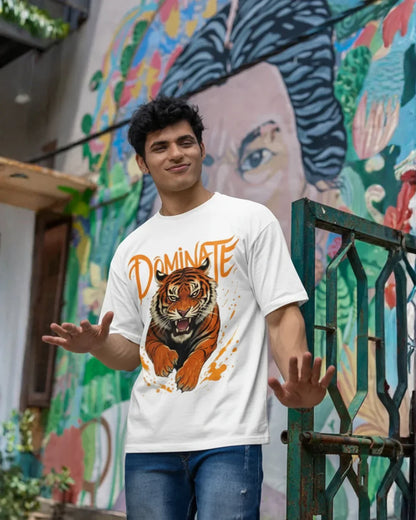 Dominate Tiger Graphic Oversized T-Shirt