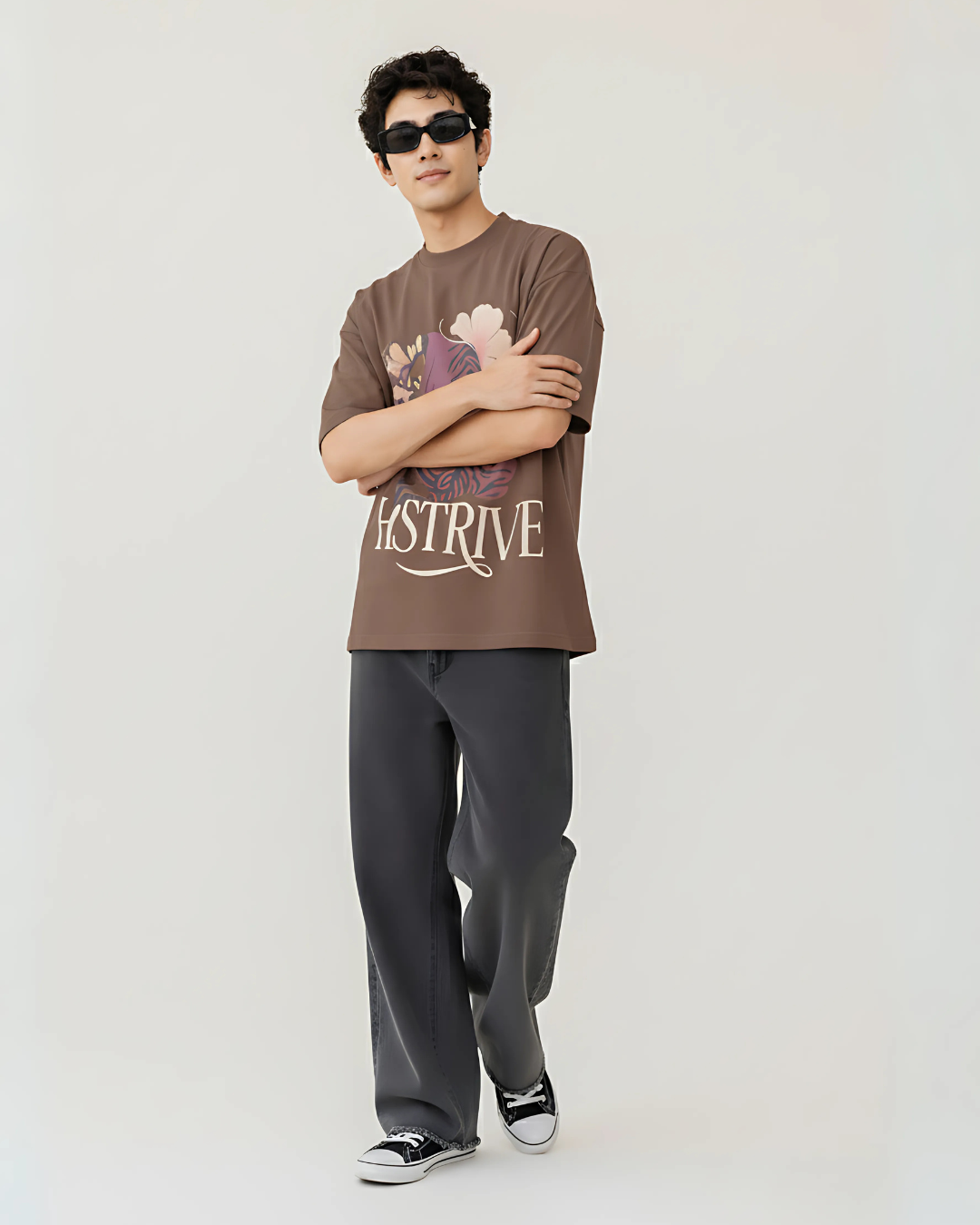 The Human Strive "Tiger Bloom" Oversized T-Shirt