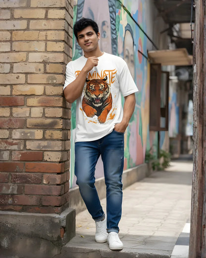Dominate Tiger Graphic Oversized T-Shirt