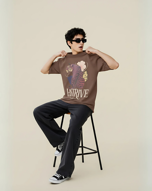 The Human Strive "Tiger Bloom" Oversized T-Shirt
