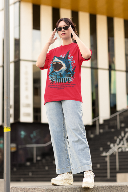 The Human Strive Shark Graphic T-Shirt for Women
