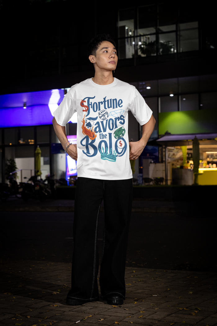 Fortune Favors the Bold Oversized Graphic T-Shir