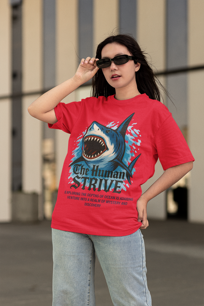 The Human Strive Shark Graphic T-Shirt for Women